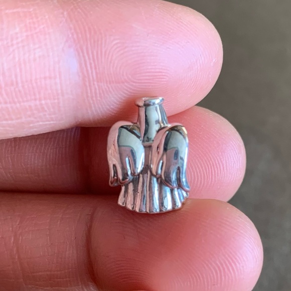 NWT Retired Pandora Angel of Love Silver Charm With Heart Shaped Clear Zirconia - Picture 6 of 12